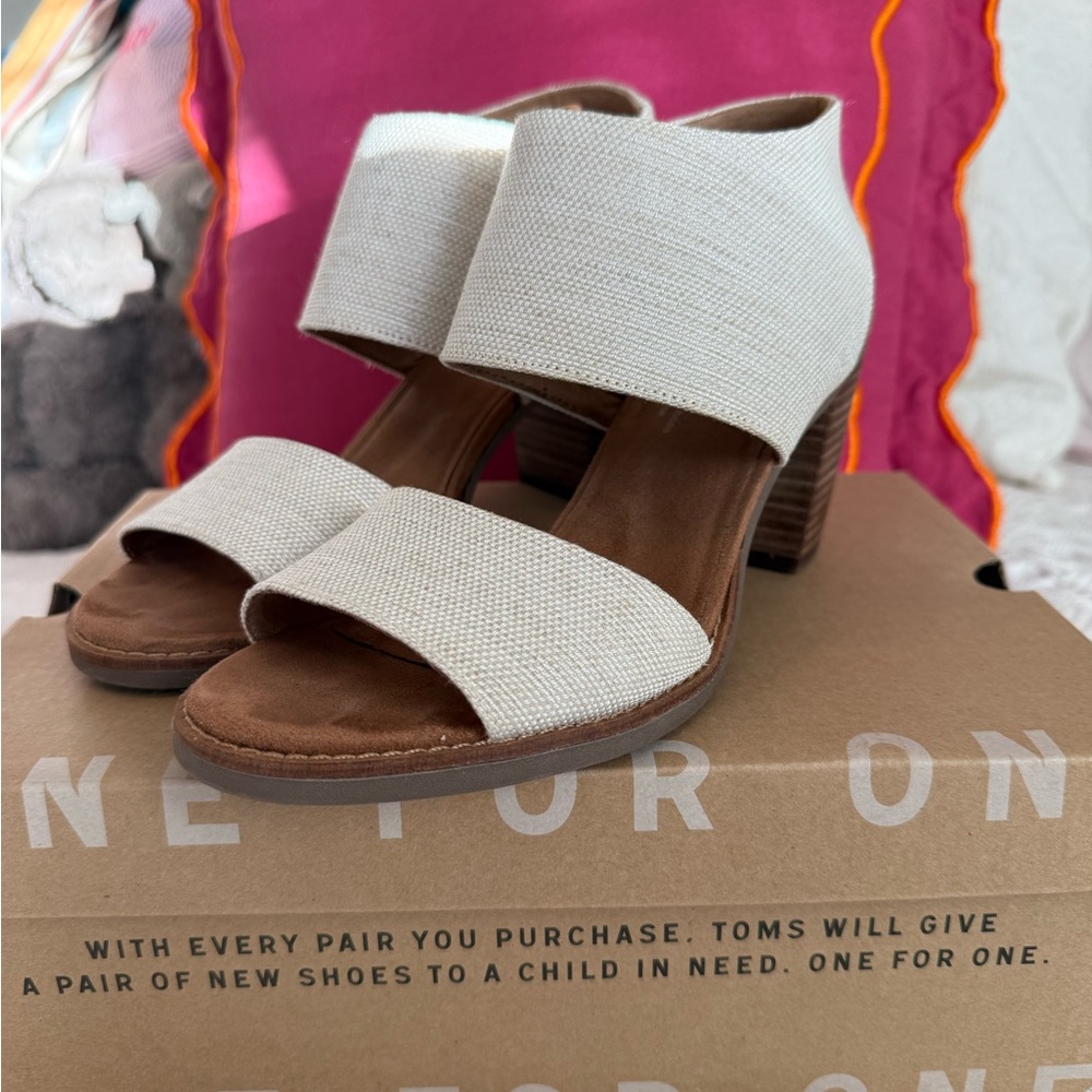 TOMS Women's White Heeled Sandals